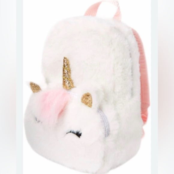 Claire's Other - Claire’s Fuzzy Unicorn Mini Backpack